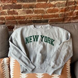 Women’s Gray 'New York' Orange Kiss Essentials Sweater